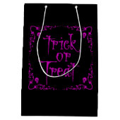 Poison Paarse Trick or treat Gift Bag Medium Cadeauzakje (Achterkant)
