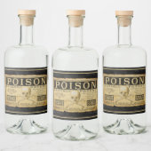 Poison schedel Gotische Apothecary Halloween Likeurfles Etiket (Flessen)