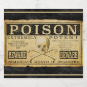 Poison schedel Gotische Apothecary Halloween Likeurfles Etiket (Enkel label)