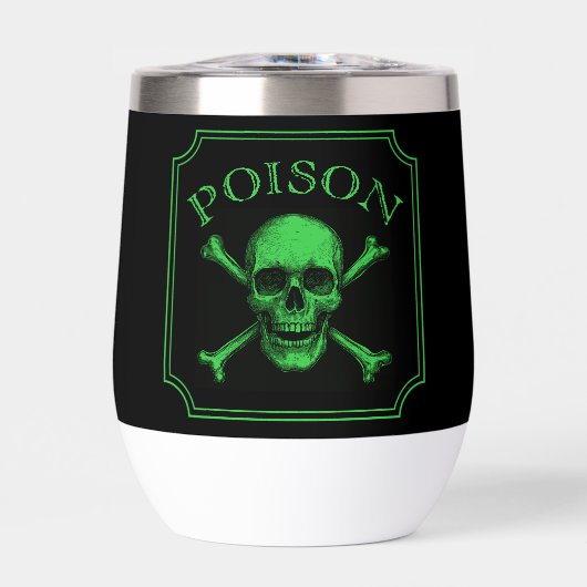 Poison Skull and Crossbones Halloween Design Print (Voorkant)