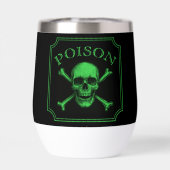 Poison Skull and Crossbones Halloween Design Print (Achterkant)