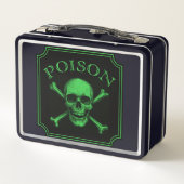 Poison Skull and Crossbones Halloween Design Print (Achterkant)