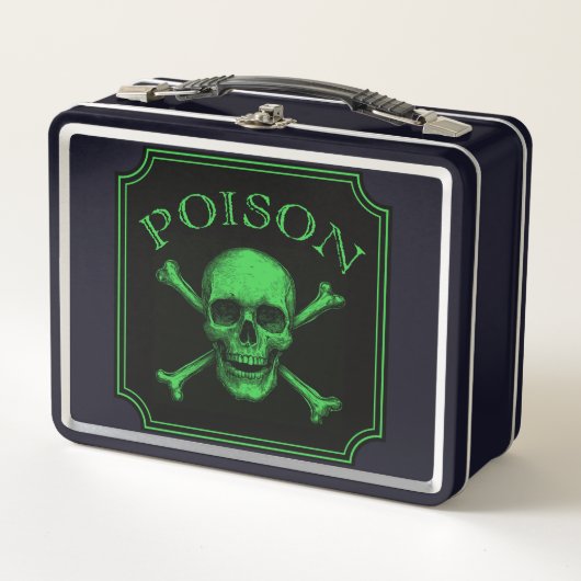 Poison Skull and Crossbones Halloween Design Print (Voorkant)