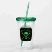 Poison Skull and Crossbones Halloween Design Print Acryl Drinkbeker (Achterkant)