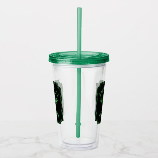 Poison Skull and Crossbones Halloween Design Print Acryl Drinkbeker (Rechts)