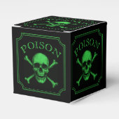 Poison Skull and Crossbones Halloween Design Print Bedankdoosjes (Voorkant Zijde)