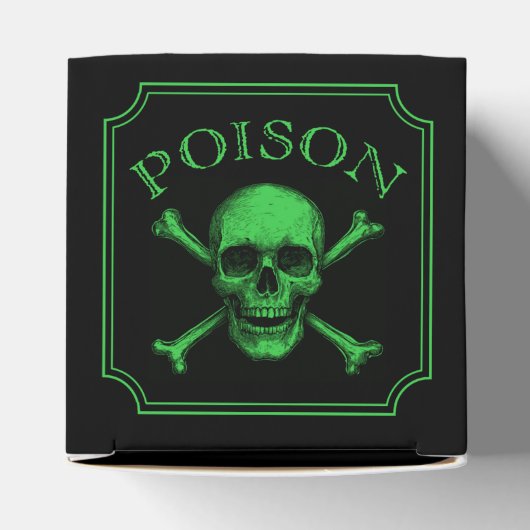 Poison Skull and Crossbones Halloween Design Print Bedankdoosjes (Bovenkant)