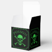 Poison Skull and Crossbones Halloween Design Print Bedankdoosjes (Geopend)