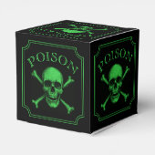Poison Skull and Crossbones Halloween Design Print Bedankdoosjes (Achterkant)