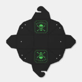 Poison Skull and Crossbones Halloween Design Print Bedankdoosjes (Uitgevouwen)