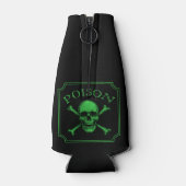 Poison Skull and Crossbones Halloween Design Print Flesjeskoeler (Achterkant)