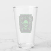 Poison Skull and Crossbones Halloween Design Print Glas (Achterkant)