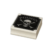 Poison Skull and Crossbones Halloween Design Print Rubberstempel (Stempel)