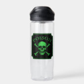 Poison Skull and Crossbones Halloween Design Print Waterfles (Achterkant)