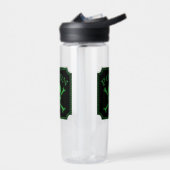 Poison Skull and Crossbones Halloween Design Print Waterfles (Links)