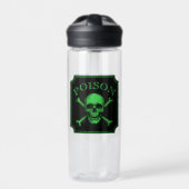 Poison Skull and Crossbones Halloween Design Print Waterfles (Voorkant)