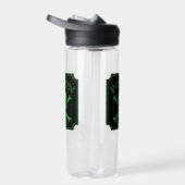 Poison Skull and Crossbones Halloween Design Print Waterfles (Rechts)