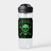 Poison Skull and Crossbones Halloween Design Print Waterfles (Voorkant)