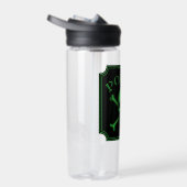 Poison Skull and Crossbones Halloween Design Print Waterfles (Rechts)