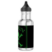 Poison Skull and Crossbones Halloween Design Print Waterfles (Rechts)