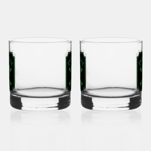 Poison Skull and Crossbones Halloween Design Print Whisky Glas (Links)