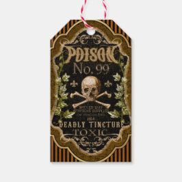 Poison Skull Apothecary Halloween Gift Label Cadeaulabel