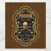 Poison Skull Apothecary Halloween Wijn Etiket (Enkel label)