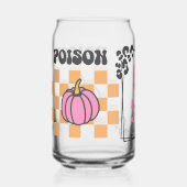 Poison Skull Halloween Koffie Mok, Herfst Hallowee Blikvorm Glas (Voorkant)
