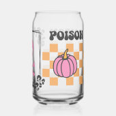 Poison Skull Halloween Koffie Mok, Herfst Hallowee Blikvorm Glas (Achterkant)