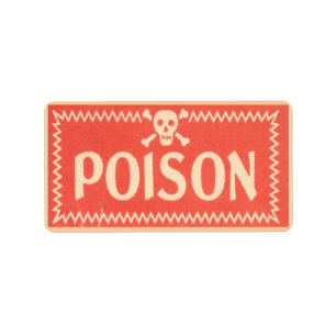 Poison Sticker Etiket Waarschuwing