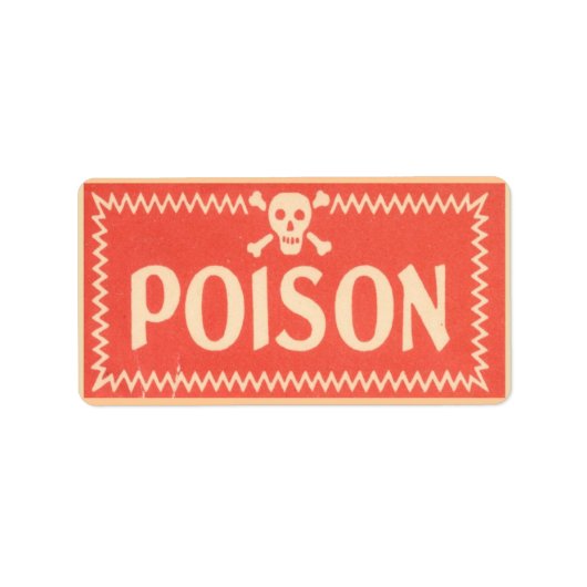  Poison Sticker Etiket Waarschuwing (Voorkant)