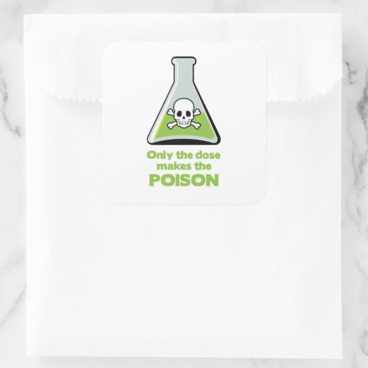 Poison Vierkante Sticker (Tas)