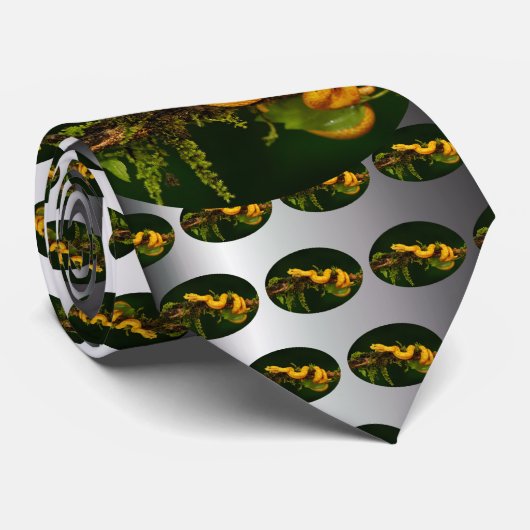 Poison Viper Snake uit Costa Rica Stropdas (Opgerold)