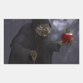 Poisoned appel rechthoekige sticker