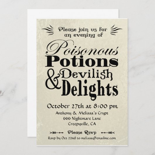 Poisoneuze oplossingen kaart (Voorkant / Achterkant)