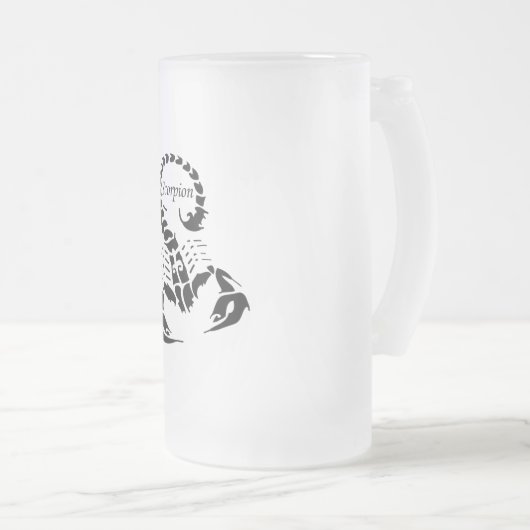 Poisoneuze schorpioen zeer venomeus arachnideinsec matglas bierpul (Voorkant rechts)