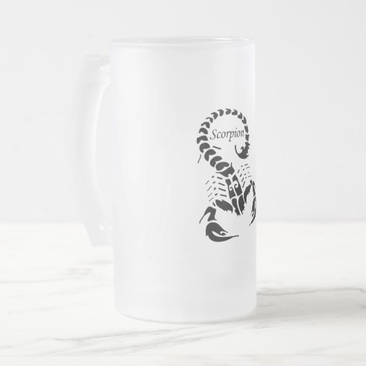 Poisoneuze schorpioen zeer venomeus arachnideinsec matglas bierpul (Voorkant links)