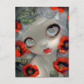 "Poisonous Beauties III: Briefkaart van opiumpapav (Voorkant)