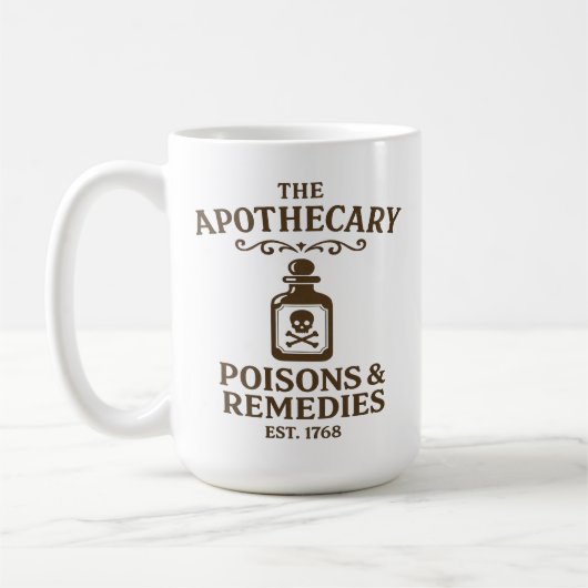 Poisons & Remedies Coffee Mug – Apothecary-Style Koffiemok (Links)