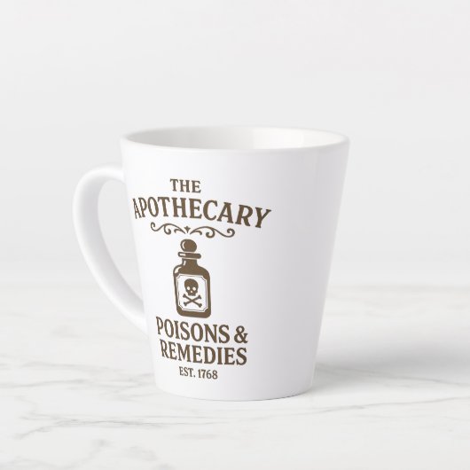 Poisons & Remedies Latte Mug – Apothecary-Style Latte Mok (Linkerhoek)