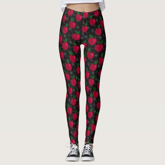 Poisonus appels en spinwebben leggings (Voorkant)