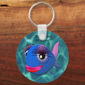 Poisson bleu stylisé sleutelhanger (Voorkant)