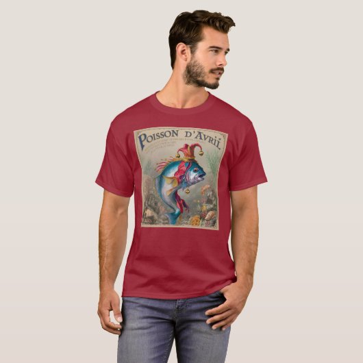 Poisson d'Avril of April Fool T-shirt (Voorkant volledig)