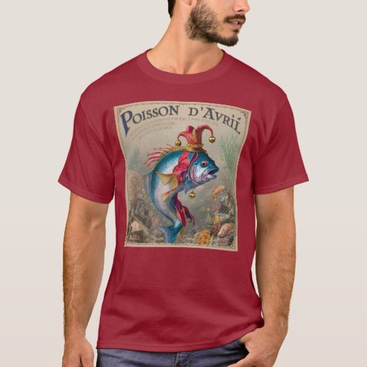 Poisson d'Avril of April Fool T-shirt (Voorkant)