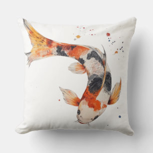 🐟 Poisson Koi en Aquarelle Kussen