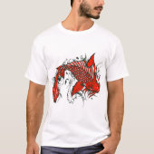 Poisson koi tattoo fish Japans cartoon old scool T-shirt (Voorkant)