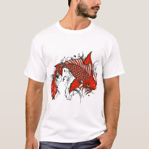 Poisson koi tattoo fish Japans cartoon old scool T-shirt