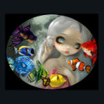 Poissons Volants: Arc-en-Ciel ART PRINT rococo pop<br><div class="desc">Een deel van mijn serie "Poissons Volants" ("Flying Fish") - waarin ik mijn liefde combineer met zee wezens en Rococo era-portretteren - hebben we "Arc-en-Ciel". Dit schilderij, dat "Rainbow" wordt genoemd, heeft een prachtig meisje met vis in een regenboogspectrum van kleur - violet, indigo, blauw, groen, geel, oranje, rood -...</div>