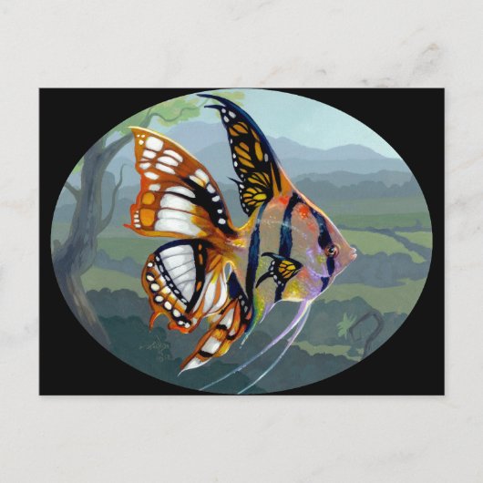 "Poissons Volants : Étude I" Briefkaart (Voorkant)