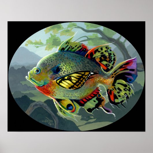 Poissons Volants: Etude II ART PRINT flight fish (Voorkant)